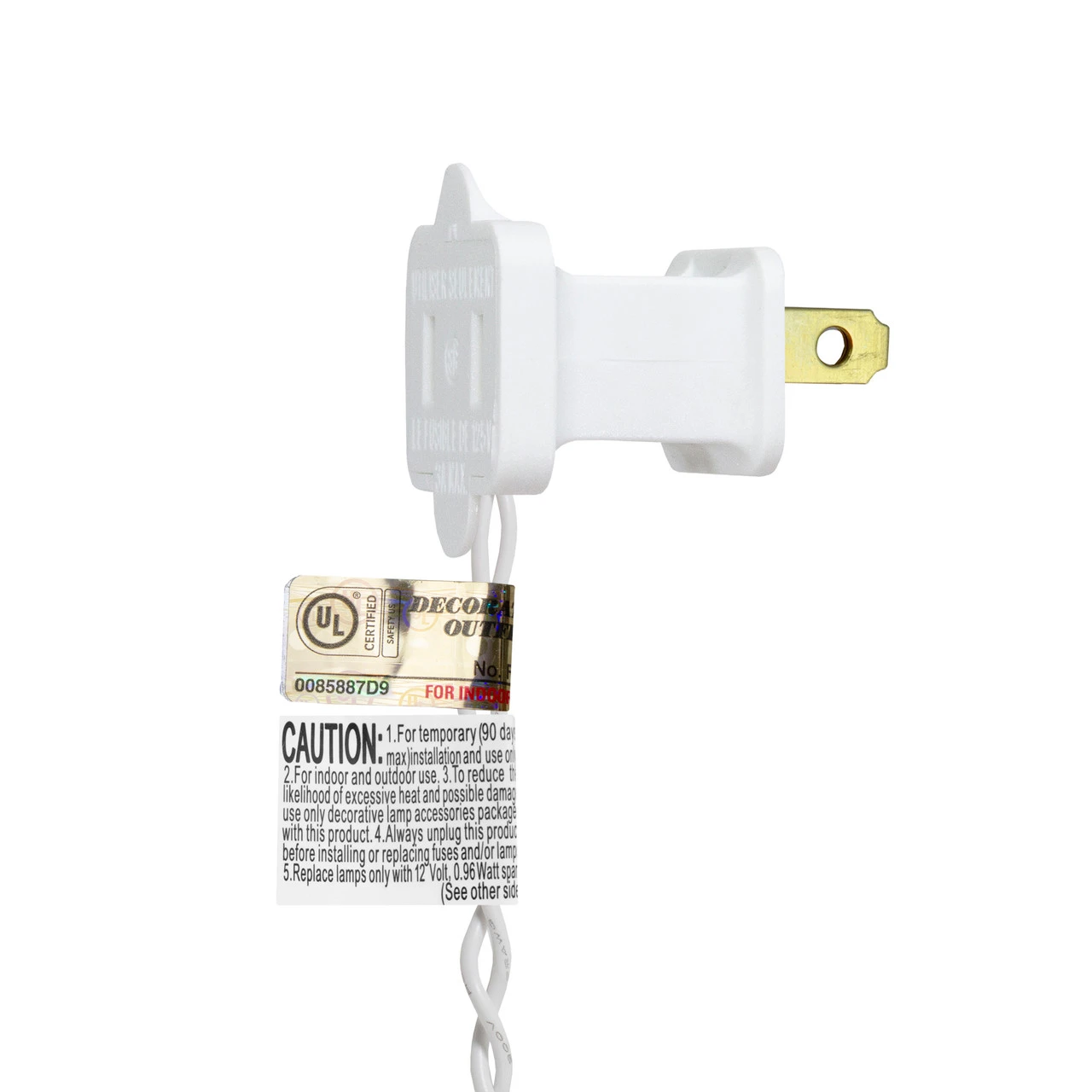 12" Lighted Red And White Holographic Candy Cane Christmas Window Silhouette Decor - Image 3