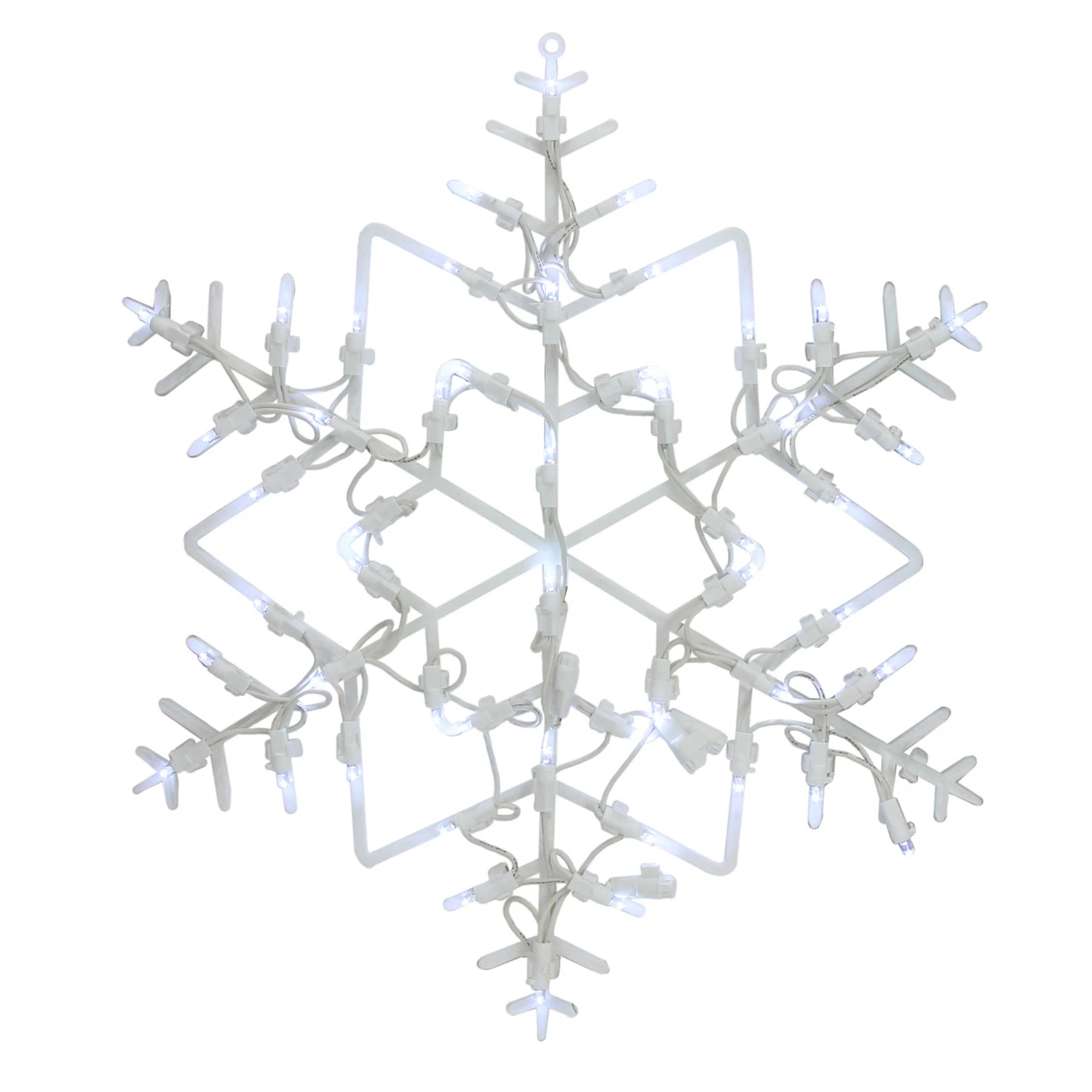 18" LED Lighted Snowflake Christmas Window Silhouette Decoration - Image 2