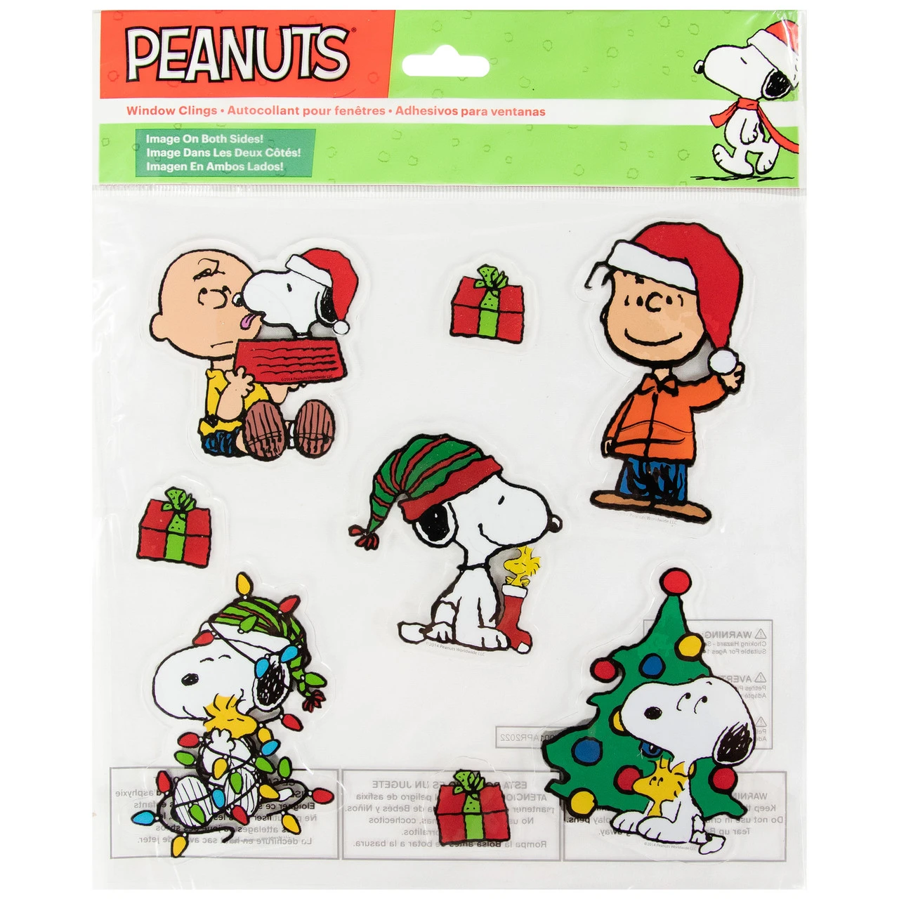 8-Piece Peanuts Snoopy And Charlie Brown Christmas Window Clings - Image 7