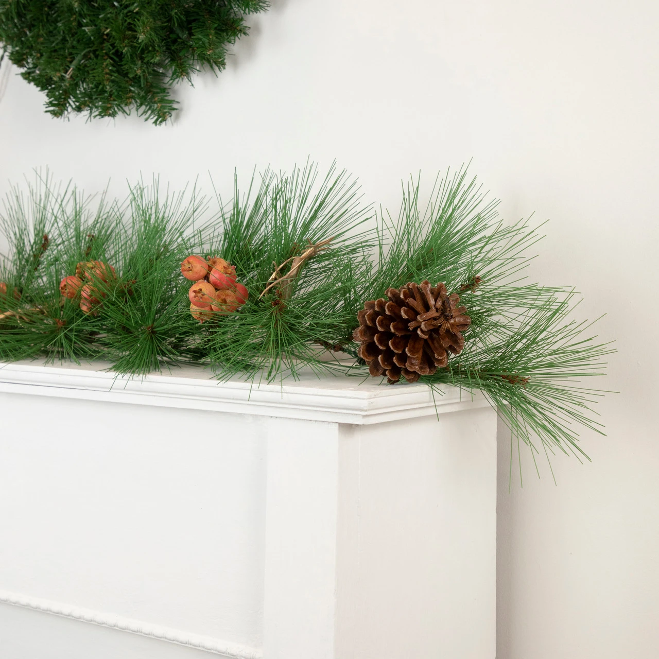 6' X 10" Long Needle Pine And Pinecone Artificial Christmas Garland, Unlit - Image 2
