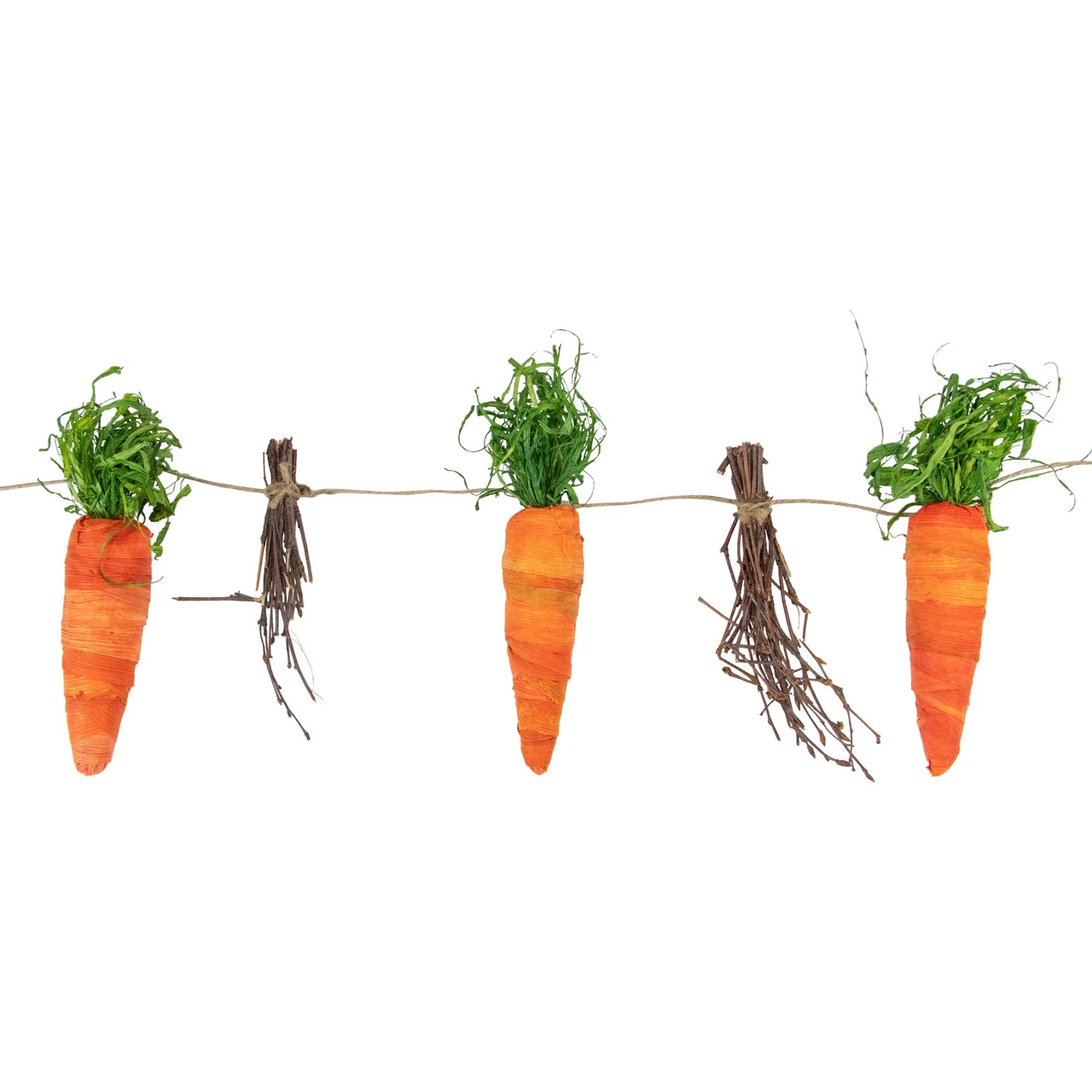 3.25' Carrots And Twigs Artificial Easter Garland - Image 3