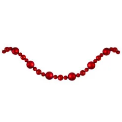 6' Red Shatterproof Ball Artificial Christmas Garland - Unlit