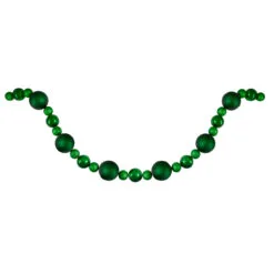 6’ Green Shatterproof Ball Artificial Christmas Garland - Unlit