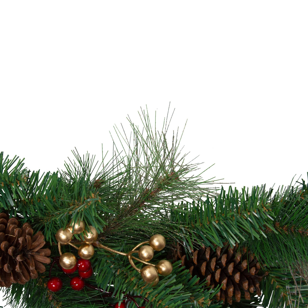 6' X 12" Bows And Berries Artificial Christmas Garland - Unlit - Image 3