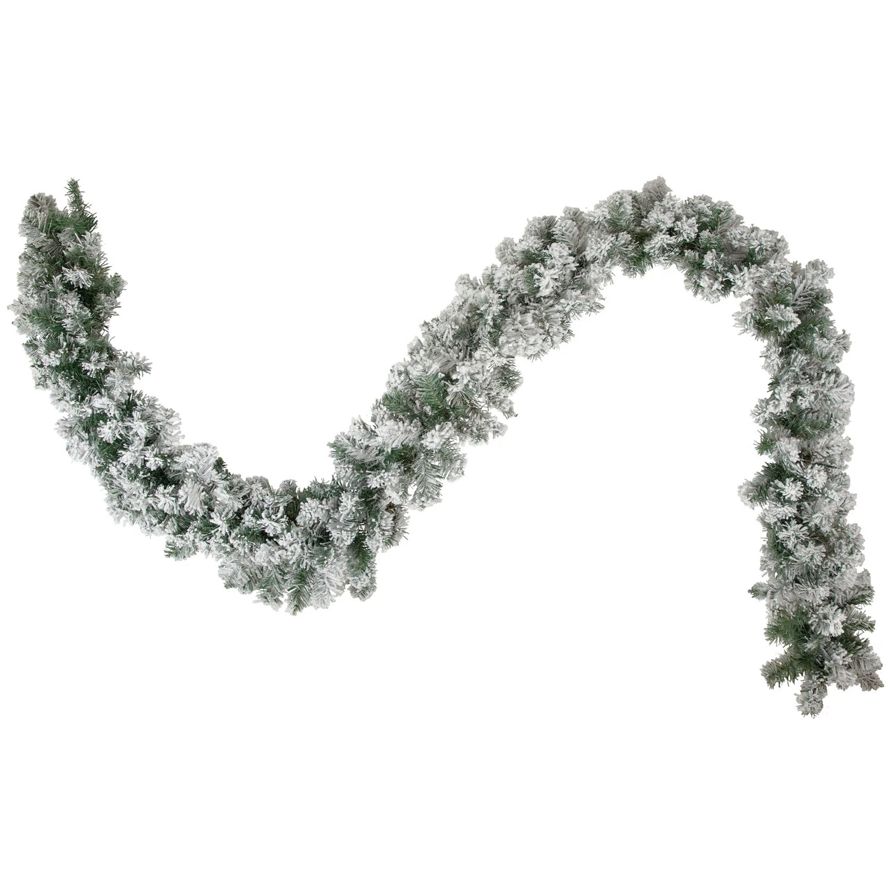 9' X 10" Flocked Madison Pine Artificial Christmas Garland, Unlit