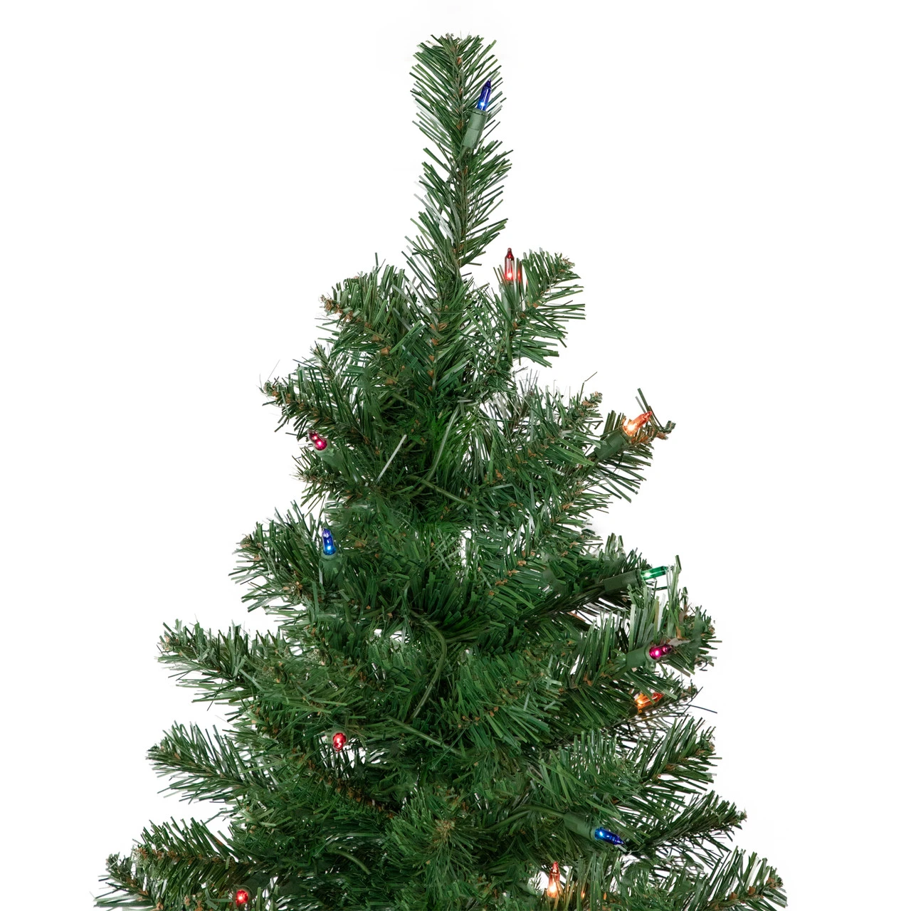 6' Pre-Lit Wilson Pine Slim Artificial Christmas Tree, Multi Lights - Image 5