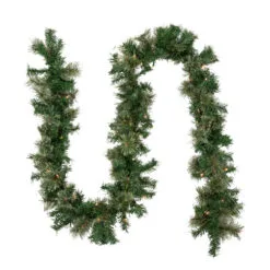 9' X 10" Pre-Lit Oregon Cashmere Pine Artificial Christmas Garland, Clear Lights
