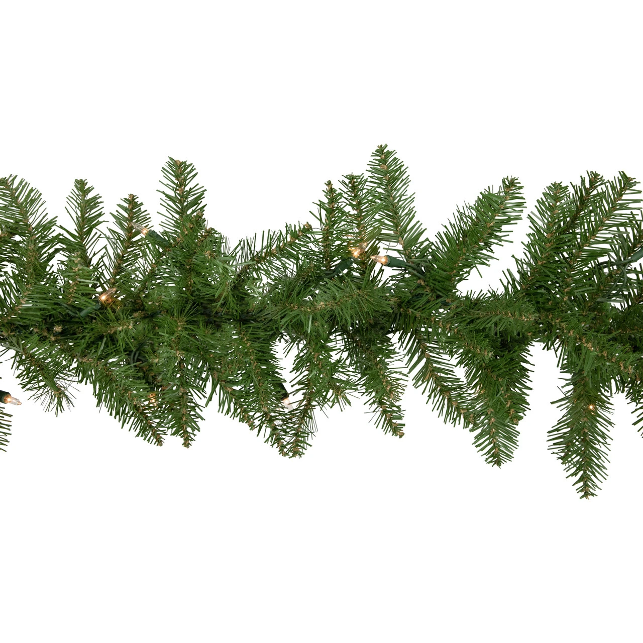 9' X 10" Pre-Lit Rockwood Pine Artificial Christmas Garland, Clear Lights - Image 3