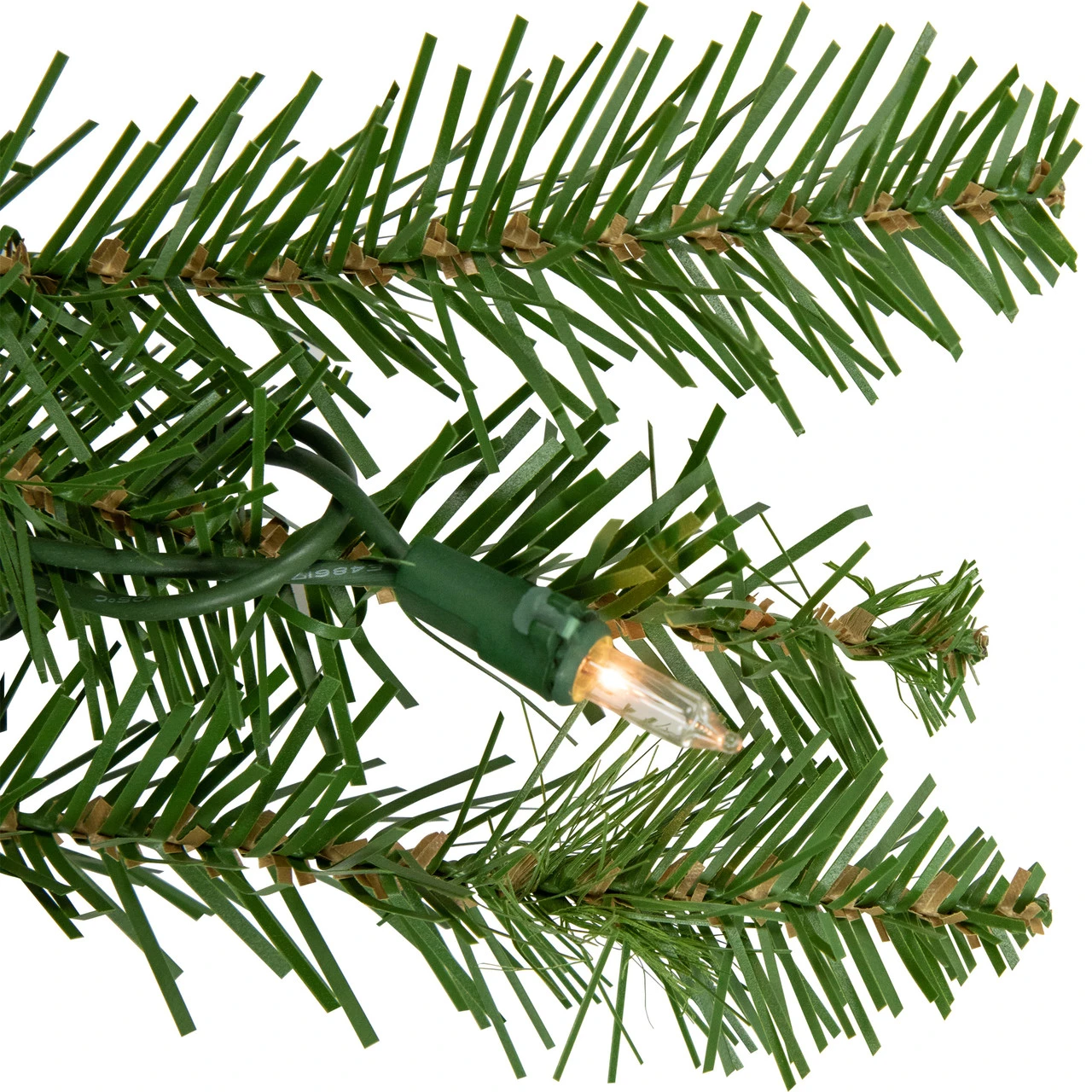 9' X 10" Pre-Lit Rockwood Pine Artificial Christmas Garland, Clear Lights - Image 2