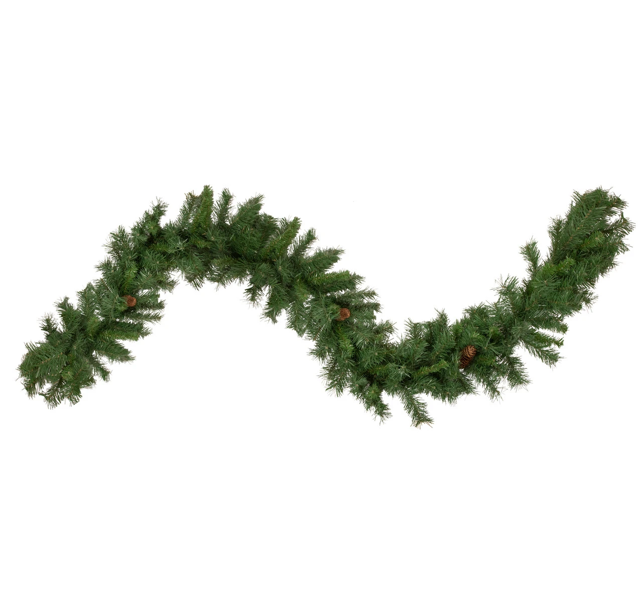 9' X 14" Black River Pine With Pine Cones Artificial Christmas Garland, Unlit