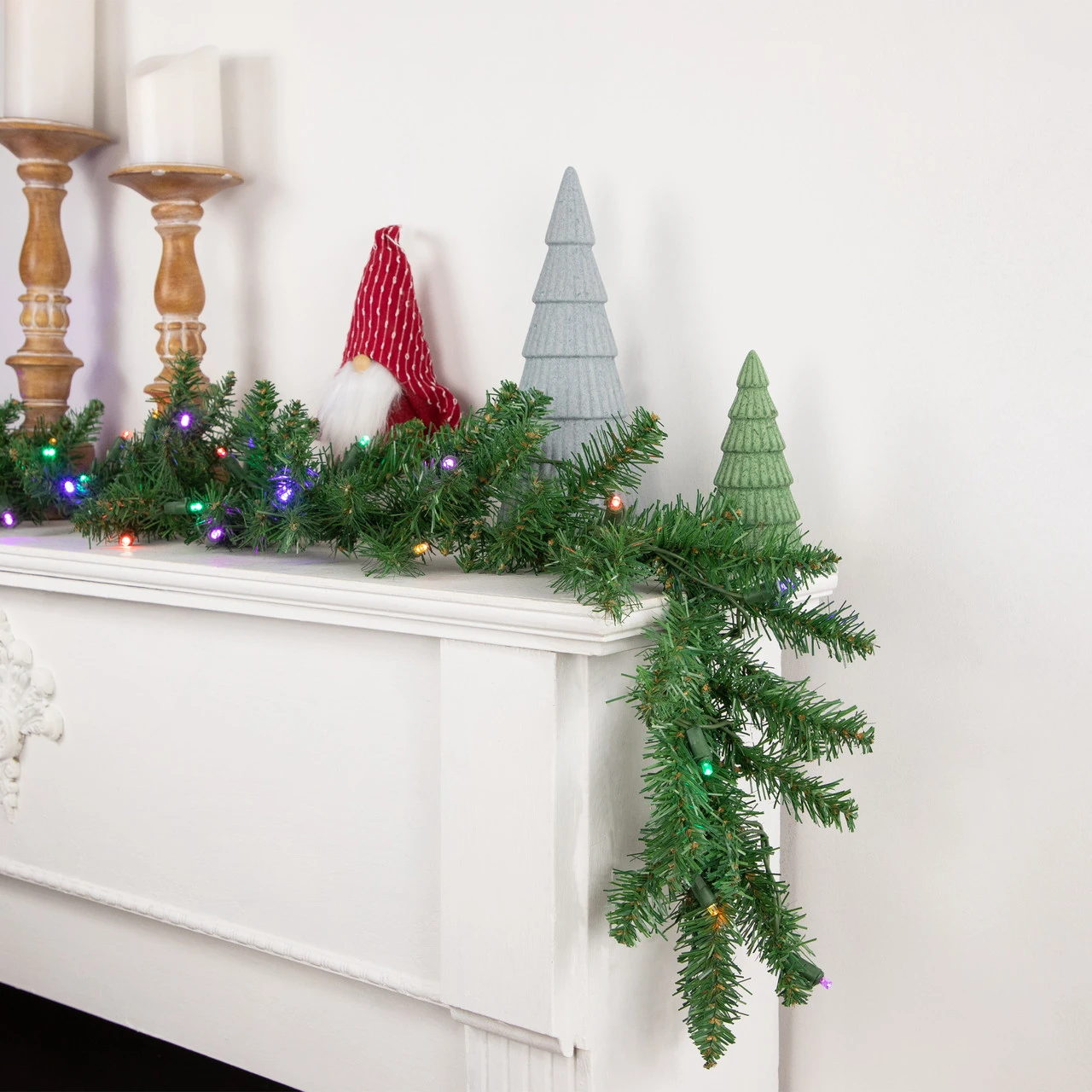 9' X 12" Pre-Lit Winona Fir Artificial Christmas Garland, Multi LED Lights - Image 2