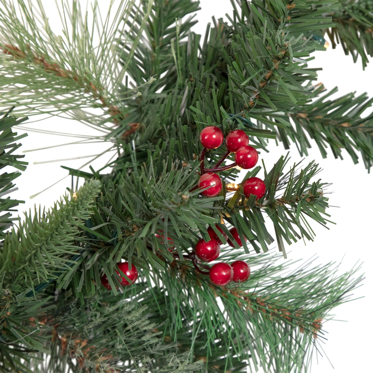 6' X 9" Pre-Lit Decorated Pine Cone And Berries Artificial Christmas Garland - Image 3