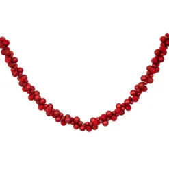 6' Red 3-Finish Shatterproof Ball Christmas Garland
