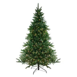 7.5' Pre-Lit Full Instant Connect Noble Fir Artificial Christmas Tree - Dual LED Lights