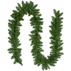 9' X 10" B/O Pre-Lit Artificial Whitmire Pine Christmas Garland - Clear LED Lights