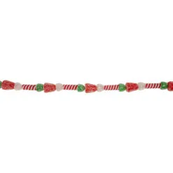 4' Faux Gum Drop Candy And Peppermint Swirls Christmas Garland - Unlit
