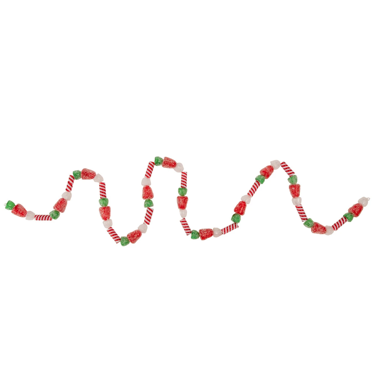 4' Faux Gum Drop Candy And Peppermint Swirls Christmas Garland - Unlit - Image 3