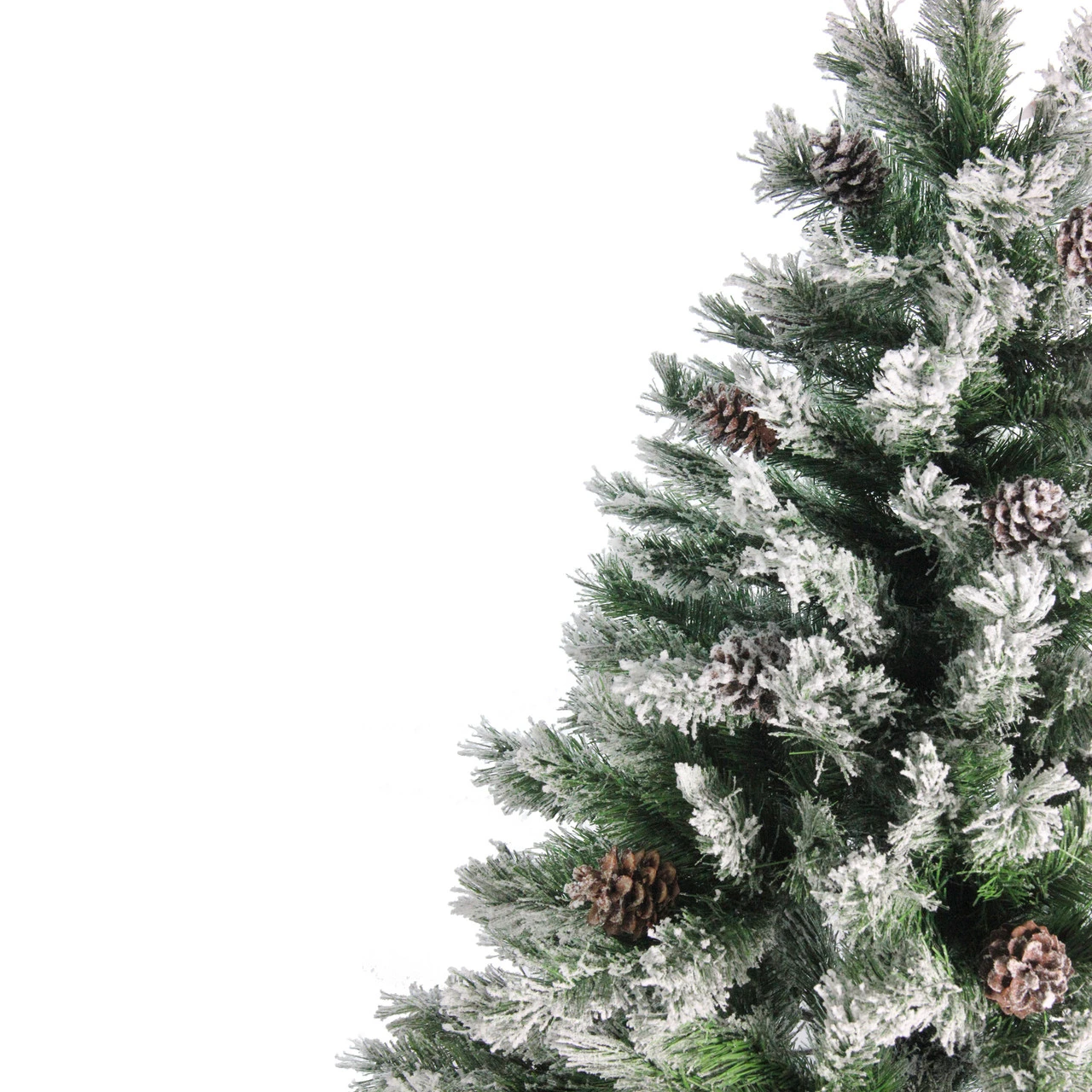 6' Medium Flocked Angel Pine Artificial Christmas Tree - Unlit - Image 4
