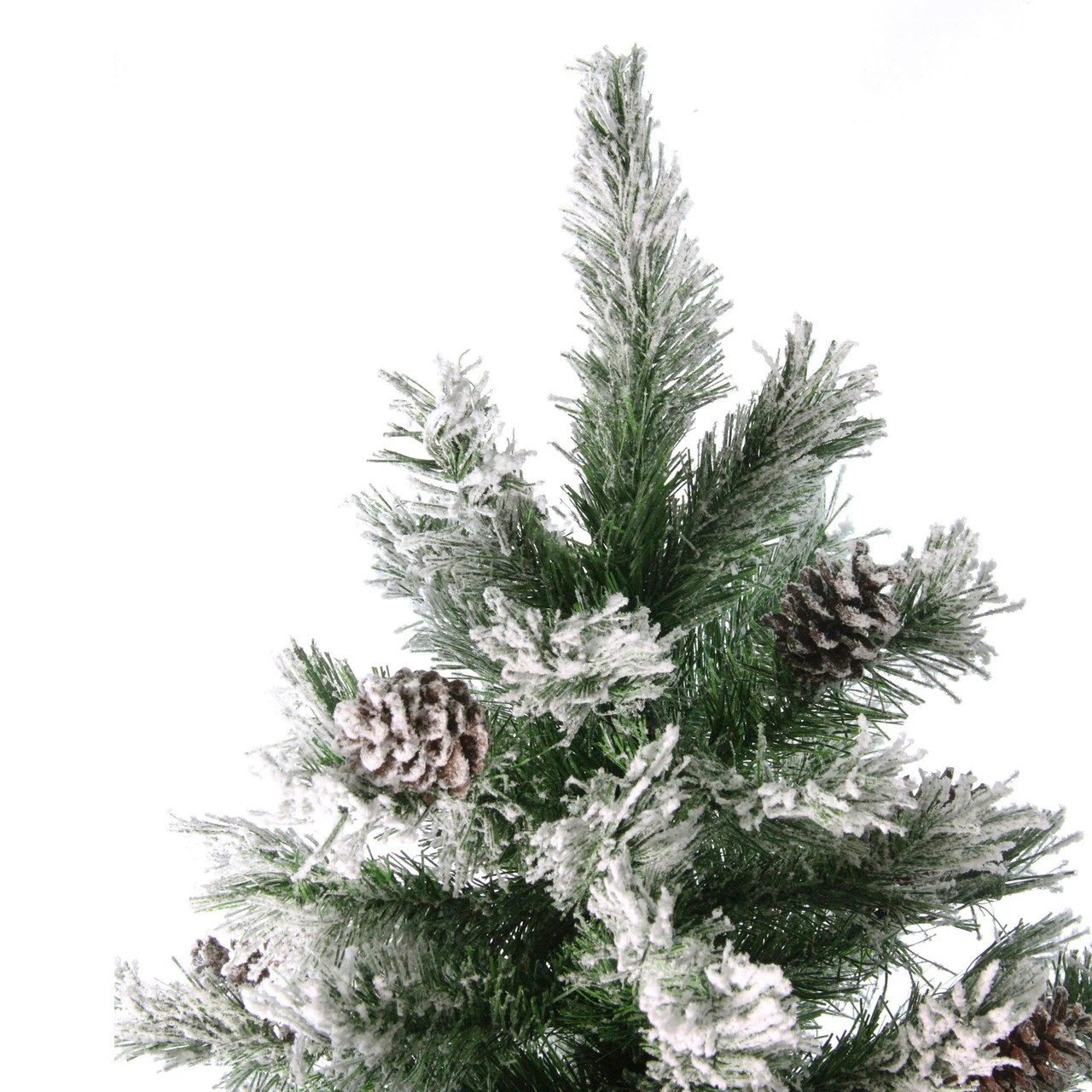 6' Medium Flocked Angel Pine Artificial Christmas Tree - Unlit - Image 5
