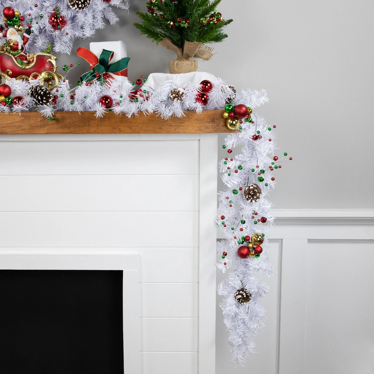100' X 8" Commercial Length White Canadian Pine Artificial Christmas Garland, Unlit - Image 3