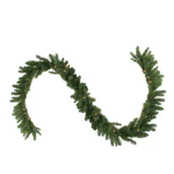 9' X 14" Pre-Lit Canadian Pine Artificial Christmas Garland, Clear Lights