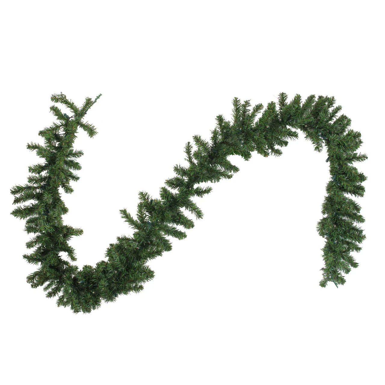 9' X 10" Pre-Lit LED Canadian Pine Artificial Christmas Garland, Clear Lights - Image 3