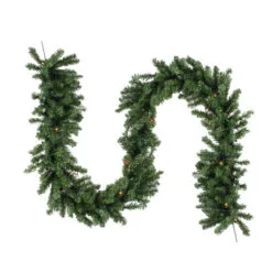 9' X 14" Pre-Lit Canadian Pine Artificial Christmas Garland, Multi Lights