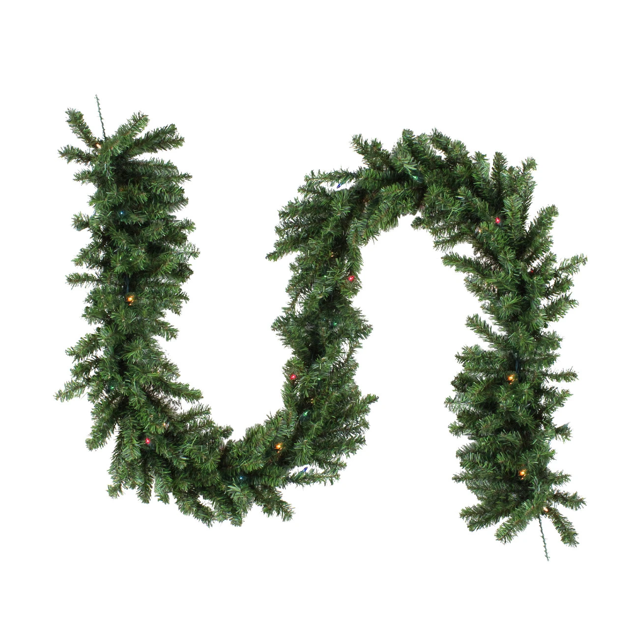 9' X 14" Pre-Lit Canadian Pine Artificial Christmas Garland, Multi Lights