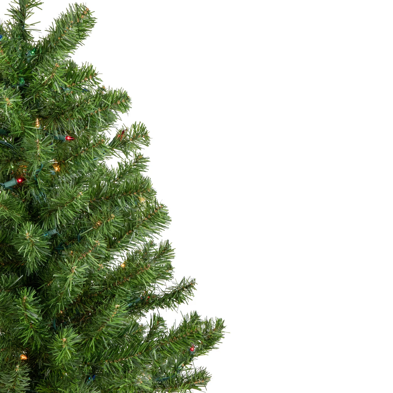 6' Pre-Lit Medium Canadian Pine Artificial Christmas Tree - Multicolor Lights - Image 4