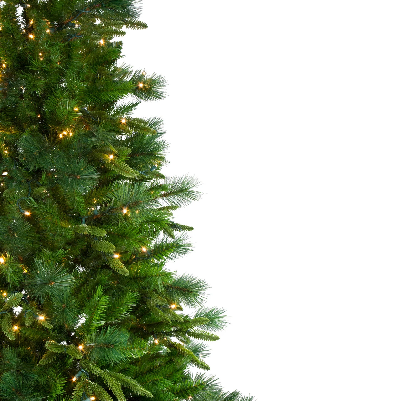 9' Pre-Lit Full Mixed Rosemary Emerald Angel Pine Artificial Christmas Tree - Clear LED Lights - Image 4