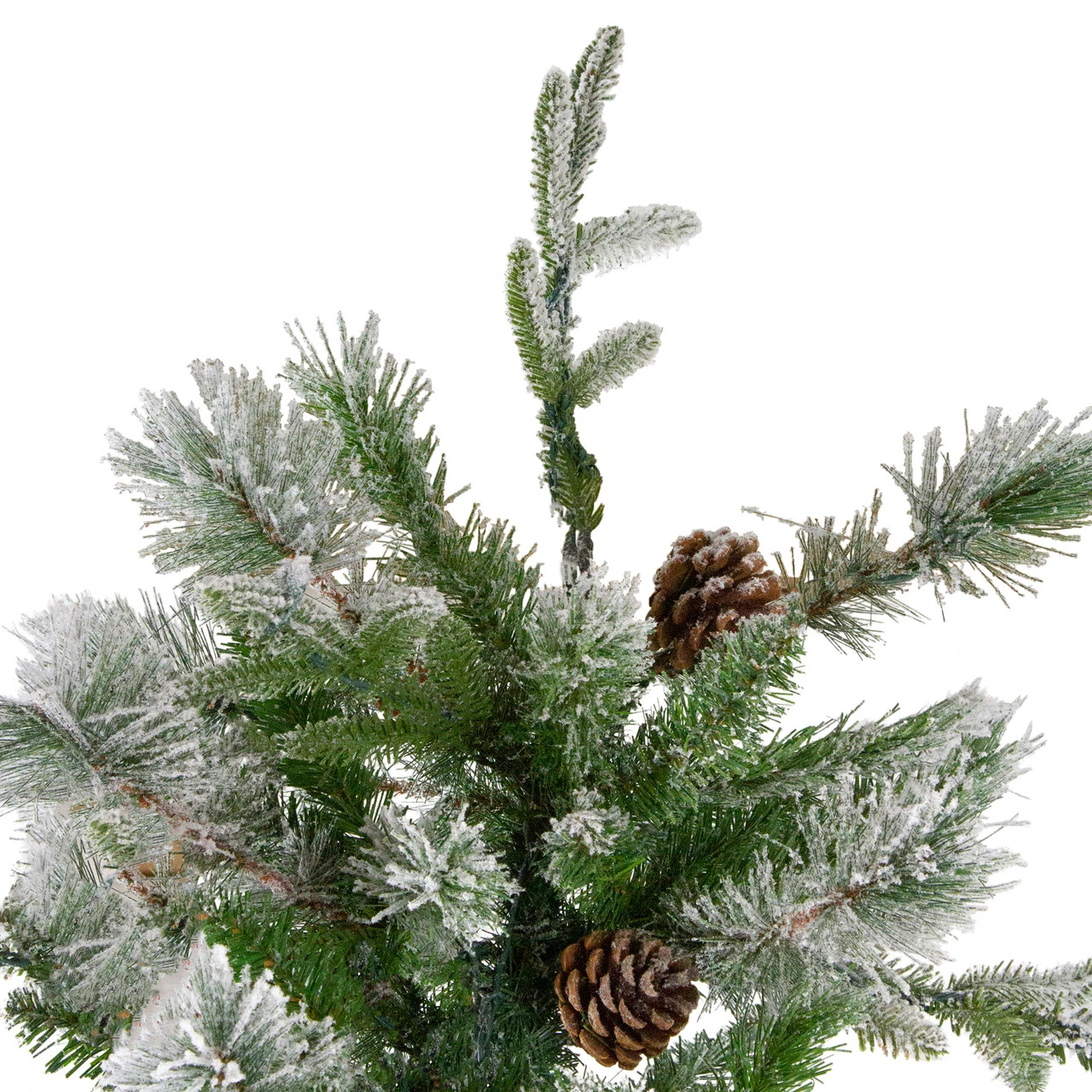 7.5' Flocked Rosemary Emerald Angel Pine Artificial Christmas Tree - Unlit - Image 4