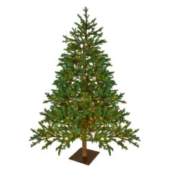 6.5' Pre-Lit Full North Pine Artificial Christmas Tree - Clear LED Lights