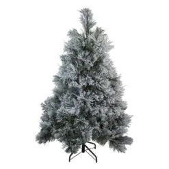 4.5' Flocked Black Spruce Artificial Christmas Tree - Unlit