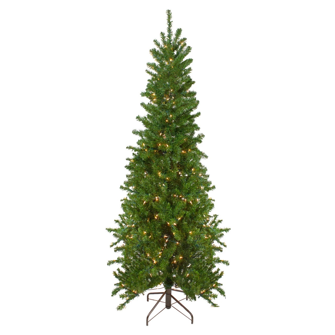 7.5' Pre-Lit Pencil Canadian Pine Artificial Christmas Tree - Clear Lights