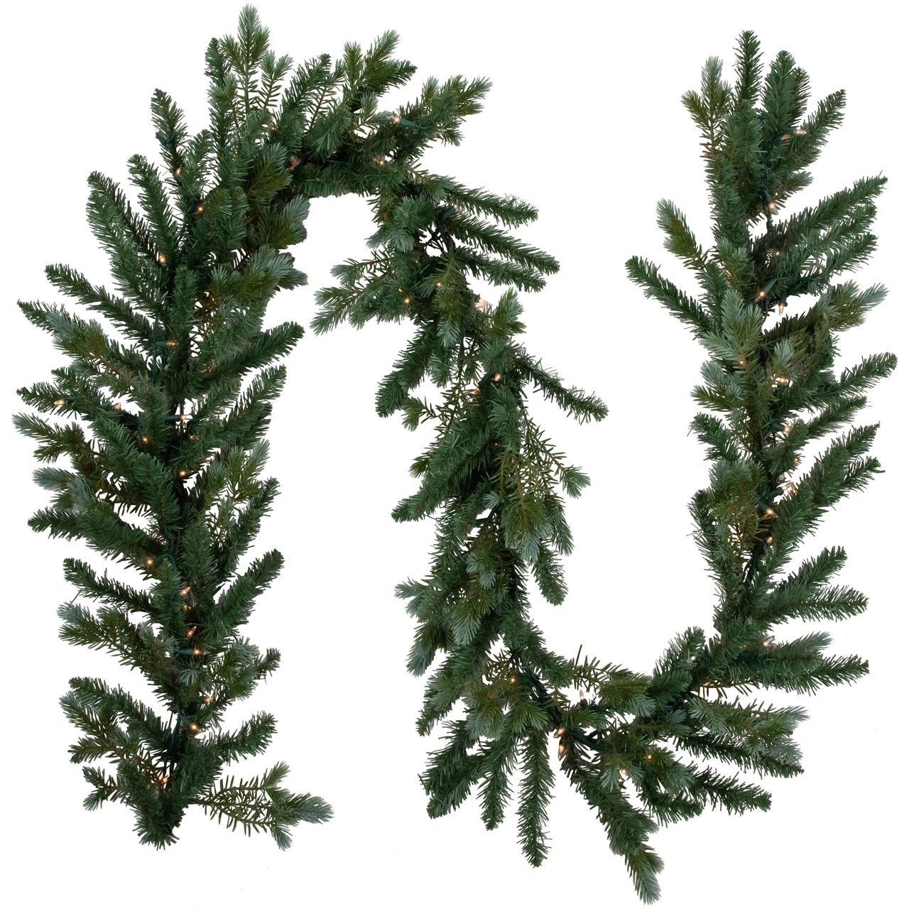 9' X 14" Pre-Lit Blue Spruce Artificial Christmas Garland, Clear Lights