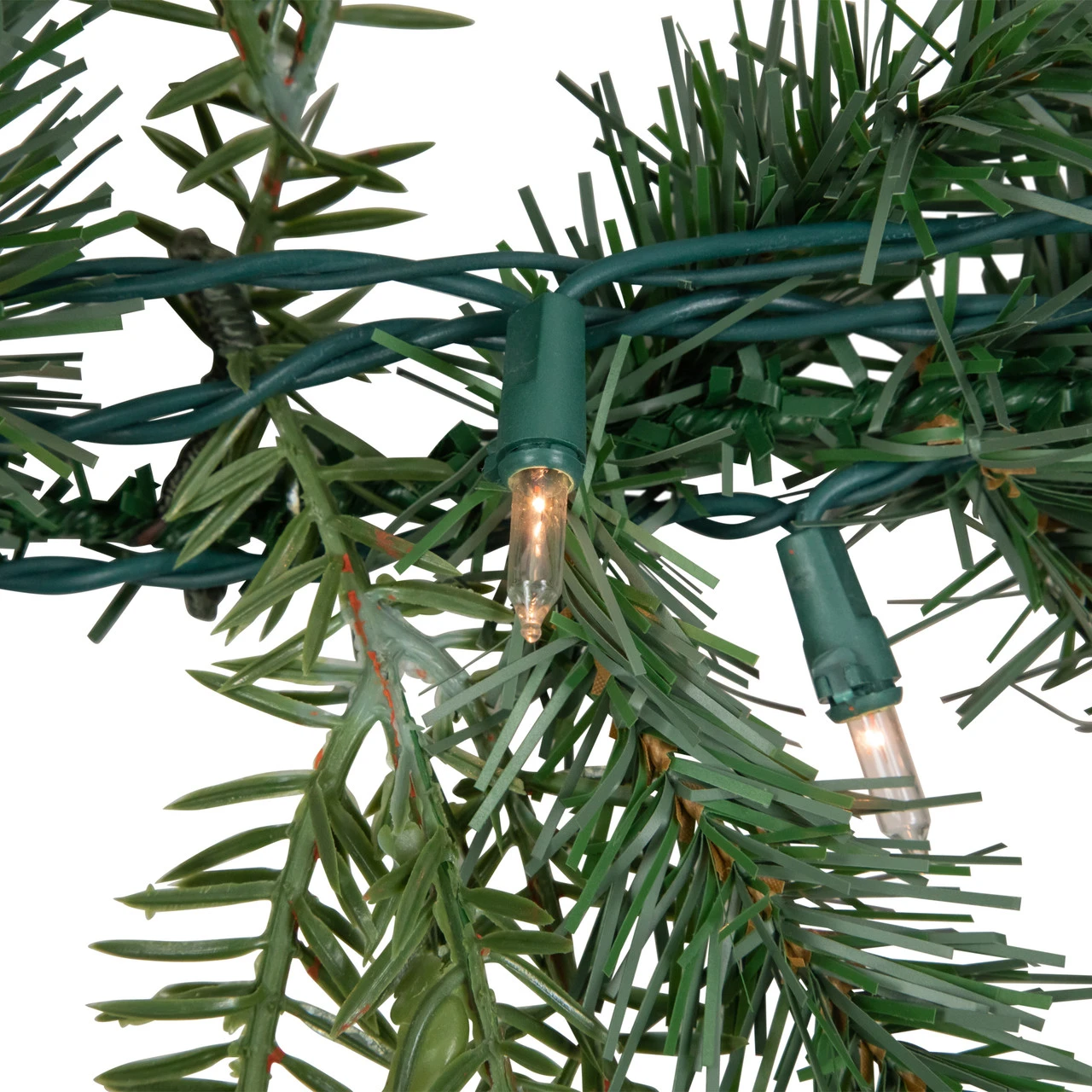 9' X 14" Pre-Lit Blue Spruce Artificial Christmas Garland, Clear Lights - Image 4