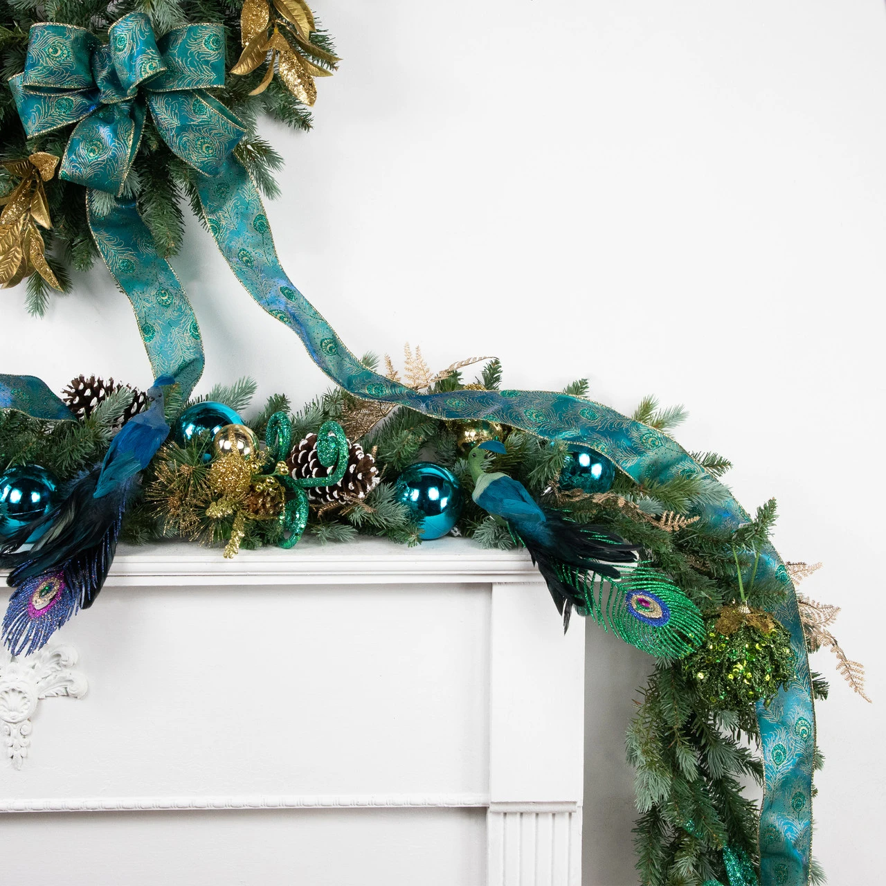 9' X 14" Blue Spruce Artificial Christmas Garland, Unlit - Image 4