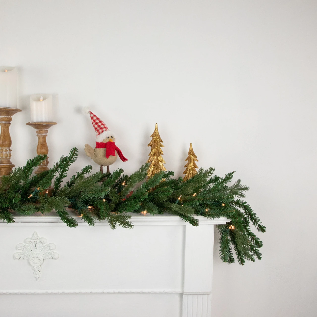 9' X 14" Pre-Lit Grande Spruce Artificial Christmas Garland, Clear Lights - Image 3