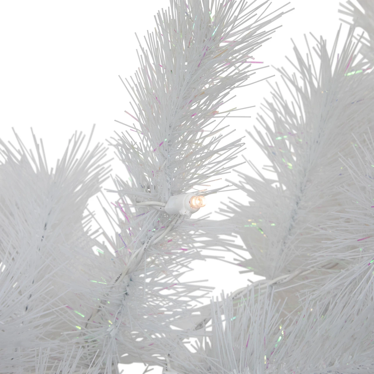 9' X 14" Pre-Lit White Alaskan Pine Artificial Christmas Garland, Warm White LED Lights - Image 6