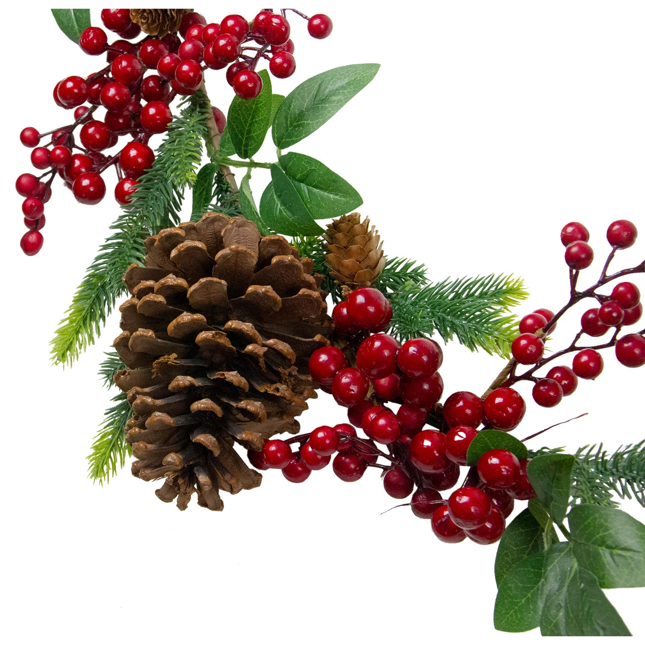 5' X 4.75" Pine Springs, Berries And Pine Cones Artificial Christmas Garland - Unlit - Image 3