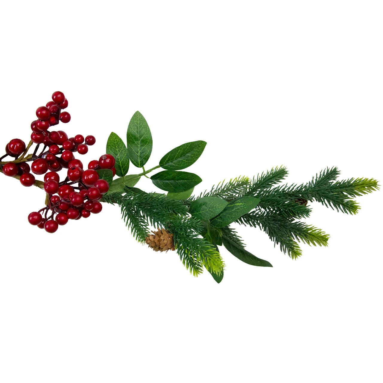5' X 4.75" Pine Springs, Berries And Pine Cones Artificial Christmas Garland - Unlit - Image 4
