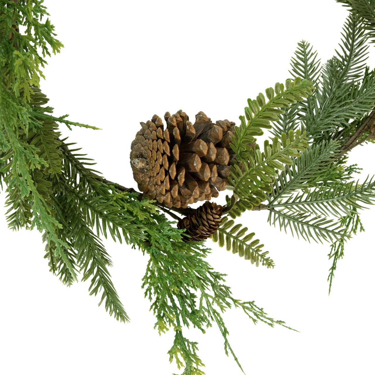 5' Assorted Pine And Pinecone Artificial Christmas Garland, Unlit - Image 2