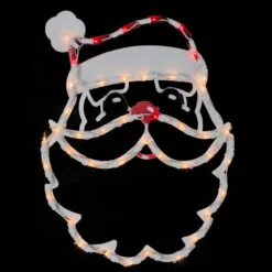 Lighted Santa Claus Christmas Window Silhouette - 17.5 Inch