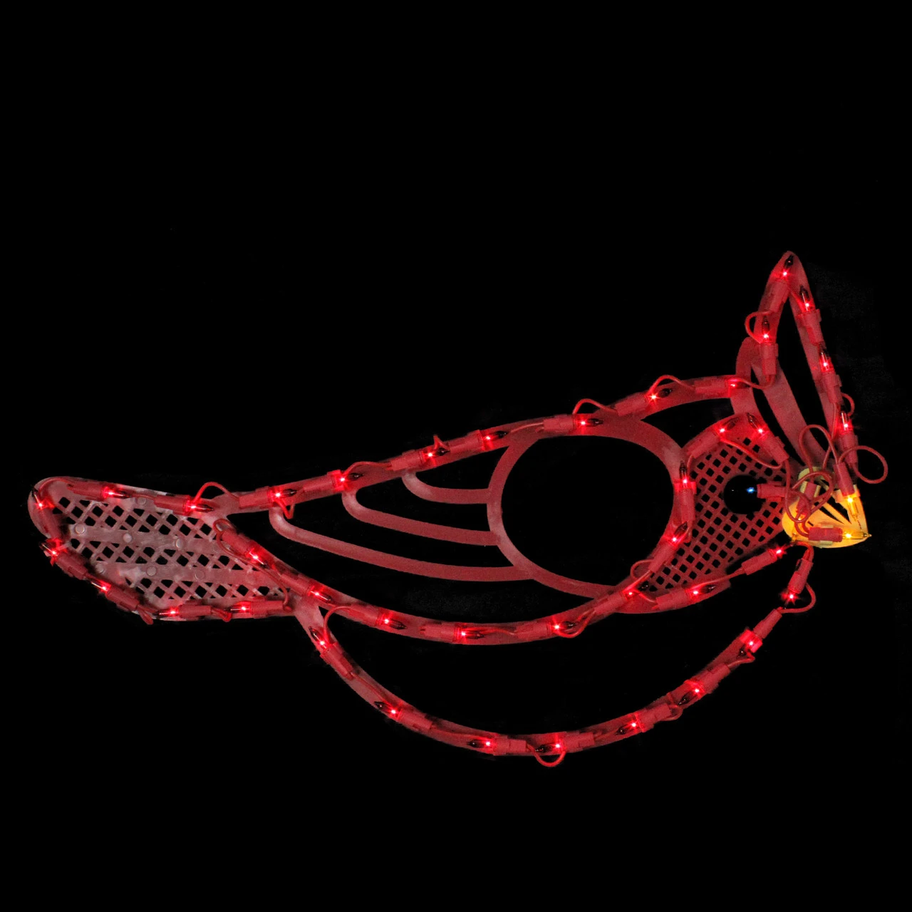 12.5" Lighted Red Cardinal Bird Christmas Window Silhouette - Image 2