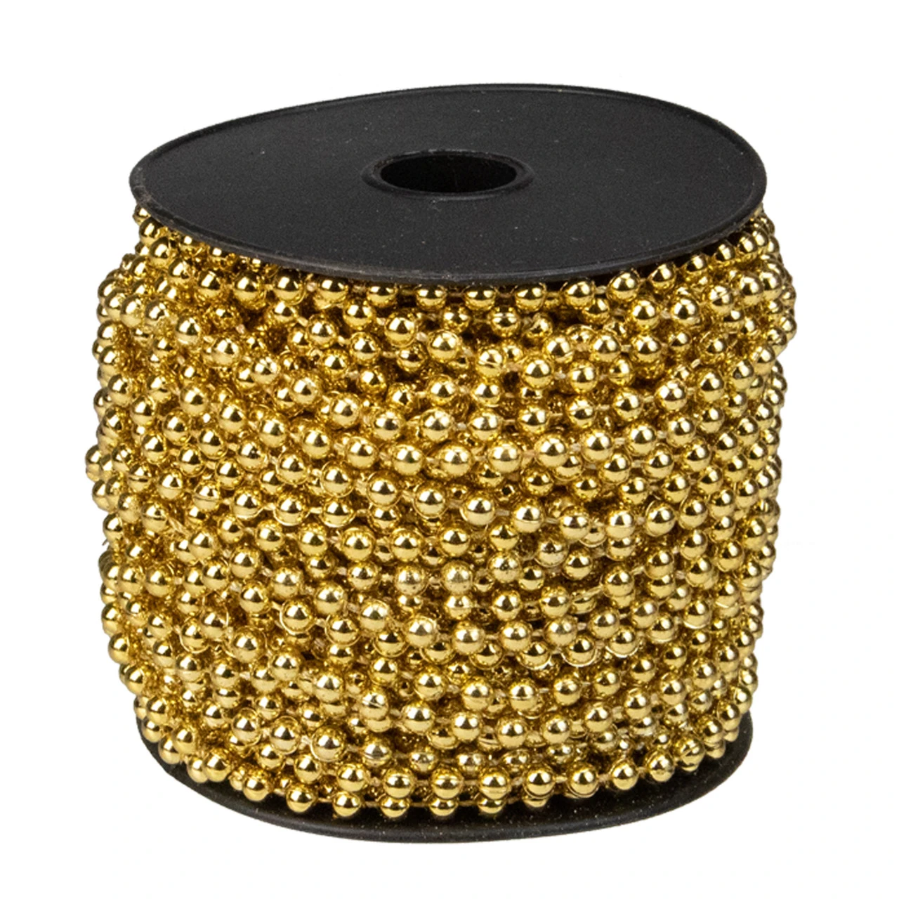 66' Metallic Gold Beaded Christmas Garland - Unlit - Image 2