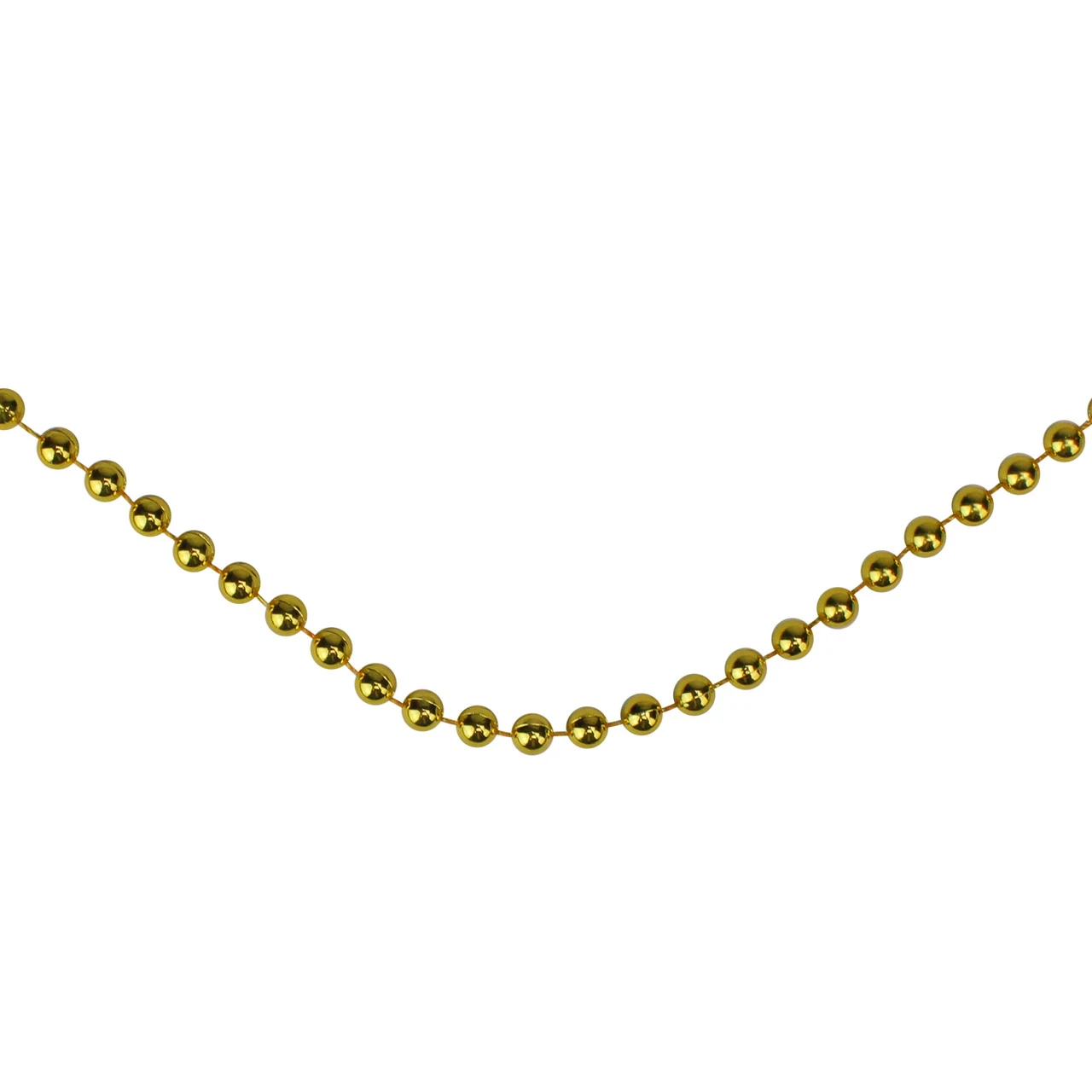 66' Metallic Gold Beaded Christmas Garland - Unlit