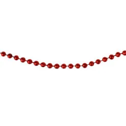 66' X 0.15" Red Beaded Artificial Christmas Garland - Unlit