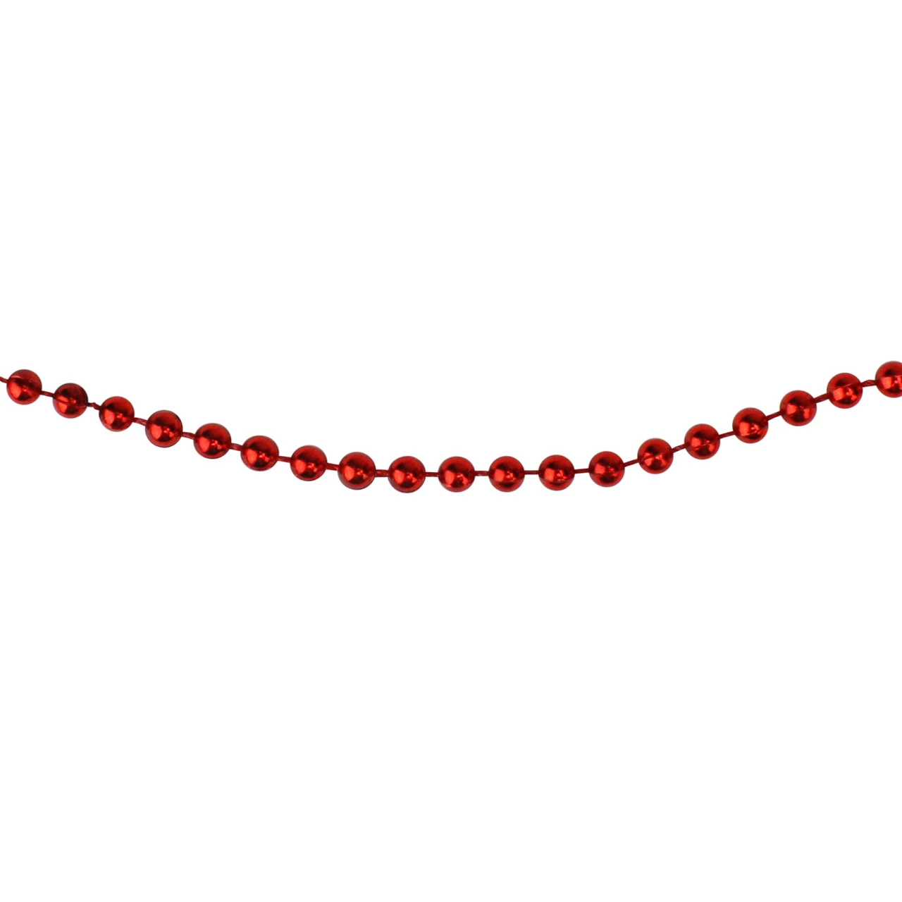 66' X 0.15" Red Beaded Artificial Christmas Garland - Unlit