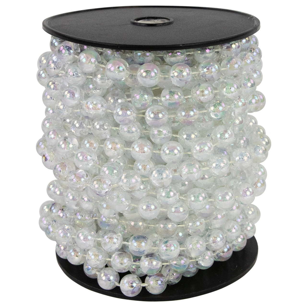 33' X .5"Clear Iridescent Beaded Artificial Christmas Garland, Unlit