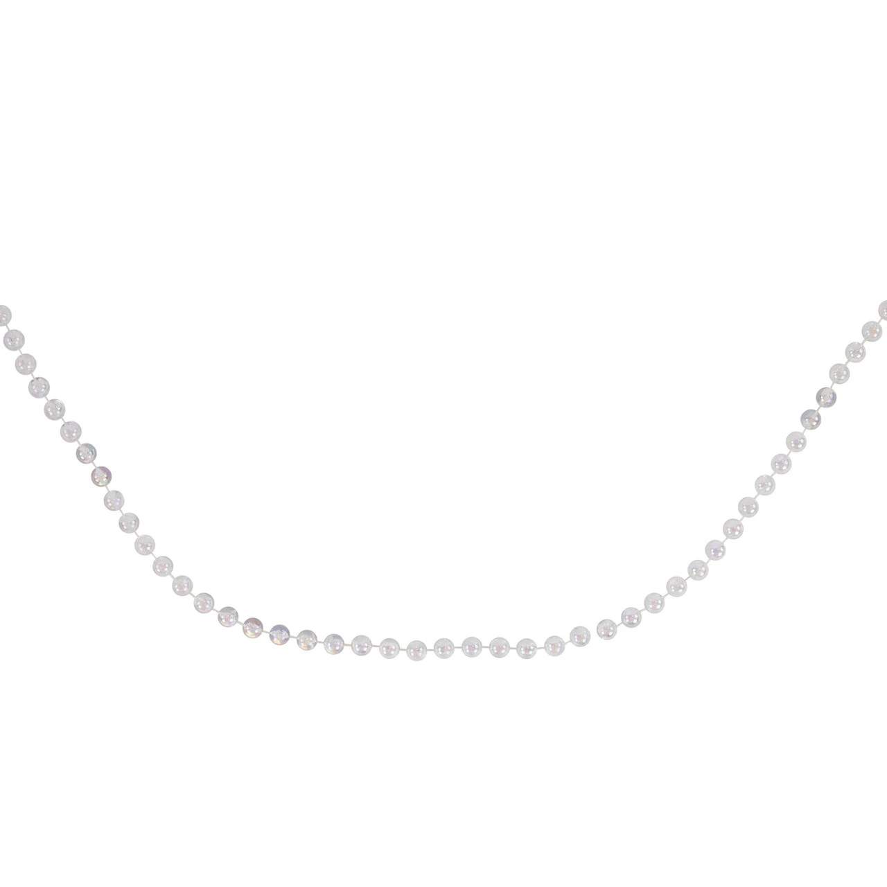 33' X .5"Clear Iridescent Beaded Artificial Christmas Garland, Unlit - Image 4
